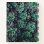 エセヴェリア多肉植物をテーマにしたノート ノートブック (裏面)