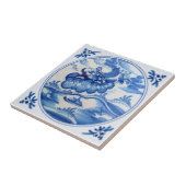 エゼキアル·フラミング·チャリオット·ビブリカル·デルフト·ブルー1700s タイル (側面)