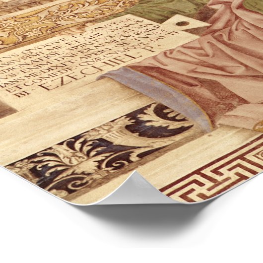 エゼキエルとエンジェルが聖杯を持っていた ポスター (角)