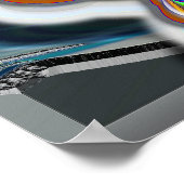 エゼキエルのホイールUFOまたは魔法キノコのポスター ポスター (角)