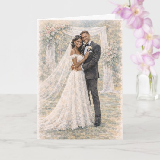 エゼキエル書25章17節にインスパイアされた楽しい結婚式の祈り カード (蘭)