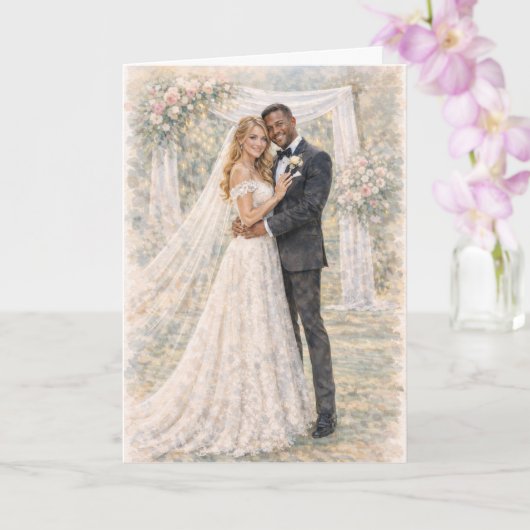 エゼキエル書25章17節にインスパイアされた楽しい結婚式の祈り カード (蘭)