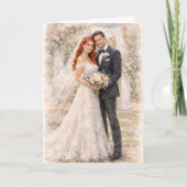 エゼキエル書25章17節にインスパイアされた楽しい結婚式の祈り カード (正面)