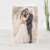エゼキエル書25章17節にインスパイアされた楽しい結婚式の祈り カード (正面)