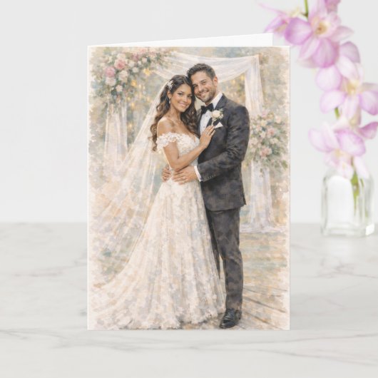 エゼキエル書25章17節にインスパイアされた楽しい結婚式の祈り カード (蘭)