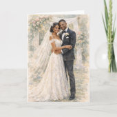 エゼキエル書25章17節にインスパイアされた楽しい結婚式の祈り カード (正面)