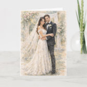エゼキエル書25章17節に触発された楽しい結婚式の祈り カード (正面)