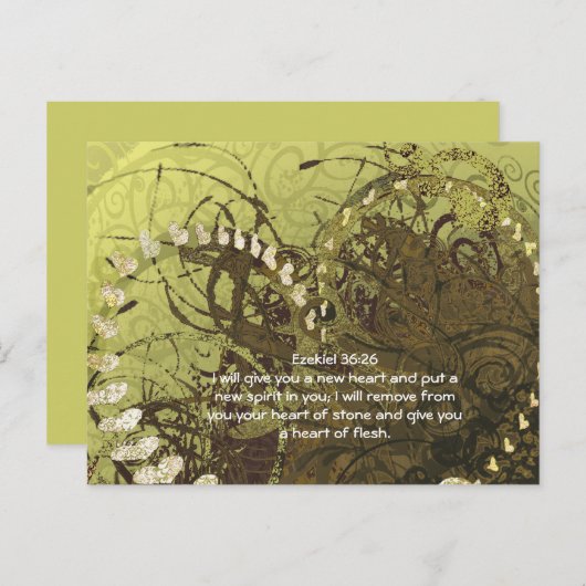 エゼキエル36:26は与え新しいハートを入れて ポストカード (正面/裏面)