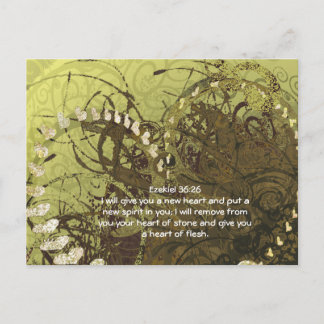 エゼキエル36:26は与え新しいハートを入れて ポストカード