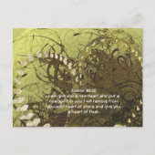 エゼキエル36:26は与え新しいハートを入れて ポストカード (正面)