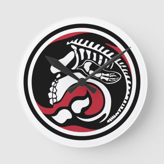 エゾクジラ ラウンド壁時計 (正面)