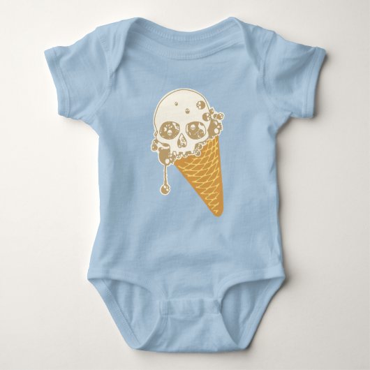 エゾーアイスクリームコーンベビーボディスーツ ベビーボディスーツ (正面)