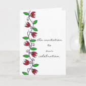 エタニティつる植物結婚式招待状で個人設定 招待状 (正面)