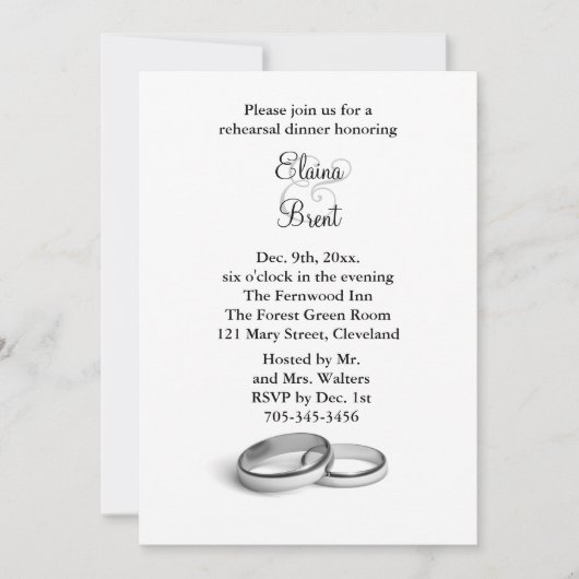 エタニティ リハーサル ディナー 招待状 (正面)