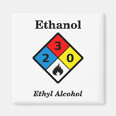 エタノールMSDS警告記号 マグネット (正面)