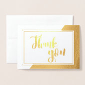 エタリックゴールドフォイル「ありがとう」バプティスカード 箔カード (封筒付き正面)