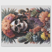 エターナルウォリアー先住民アメリカントテムスカル ラッピングペーパー (フラット)