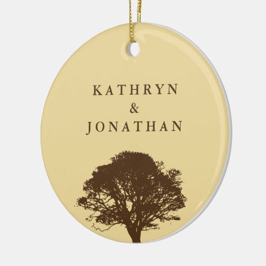 エターナルオークツリー気持ちイエローホリディキープサケ セラミックオーナメント (左)