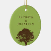 エターナルオークツリー気持ちグリーンホリデーキープサケ セラミックオーナメント (右)