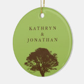 エターナルオークツリー気持ちグリーンホリデーキープサケ セラミックオーナメント (左)