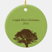 エターナルオークツリー気持ちグリーンホリデーキープサケ セラミックオーナメント (裏面)