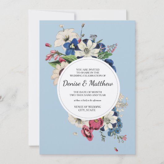 エターナルコレクションインオンファロデズブルー 招待状 (正面)