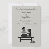 エターナルストーンカップルボホ結婚式招待状 (正面)