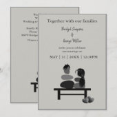 エターナルストーンカップルボホ結婚式招待状 (正面/裏面)