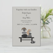 エターナルストーン カップル ボホ ウェディング 招待状 (スタンド正面)