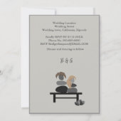 エターナルストーン カップル ボホ ウェディング 招待状 (裏面)