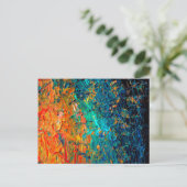 エターナルタイド2オレンジターコイズブルーブラグラデーションック ポストカード (スタンド正面)