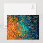 エターナルタイド2オレンジターコイズブルーブラグラデーションック ポストカード (正面/裏面)