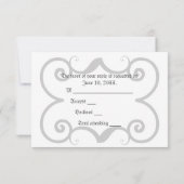 エターナルハンドファステ結婚ィング/ズスイートパープル2 出欠カード (裏面)