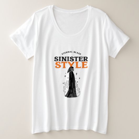 エターナルブレーズシニスタースタイル プラスサイズTシャツ (デザイン正面)