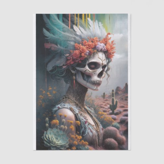 エターナルプリンセスウォリアー先住民アメリカンスカル 薄葉紙 (正面)