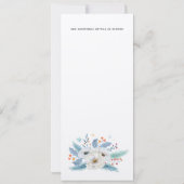 エターナルラブ ホワイトフラワー ウェディング メニュー クラフト 招待状 (裏面)