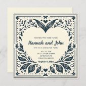 エターナル開花結婚式招待状 招待状 (正面/裏面)