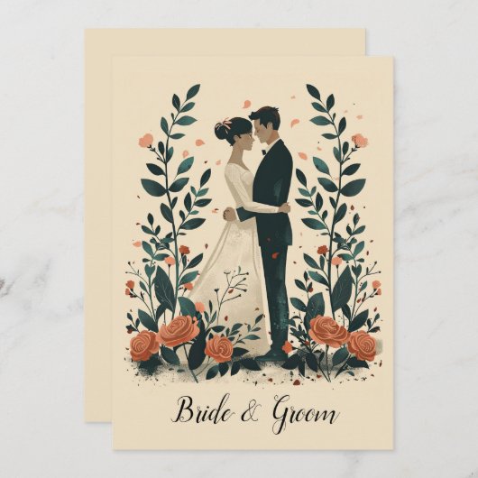 エターナル エンブレイス ウェディング 招待状 (正面/裏面)