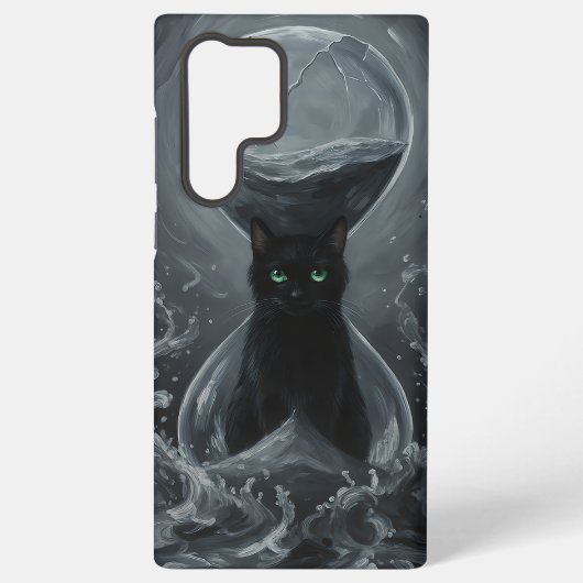 エターナル・サンドグラス:時の黒猫 SAMSUNG GALAXYケース (裏面)