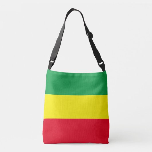 エチオピアとラスタ国旗 クロスボディバッグ (裏面)