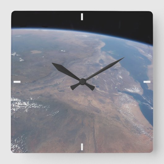 エチオピアと紅海の一部 スクエア壁時計 (正面)