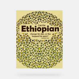 エチオピアについての聖書の詩 アクリルサイン