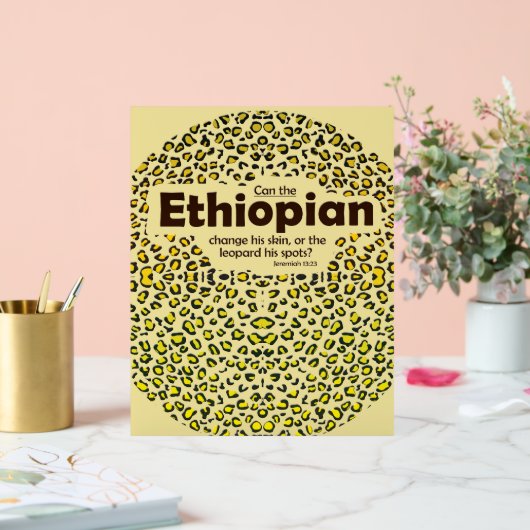 エチオピアについての聖書の詩 アクリルサイン (ウェディング)