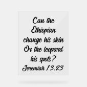 エチオピアについての聖書の詩 アクリルサイン (正面)