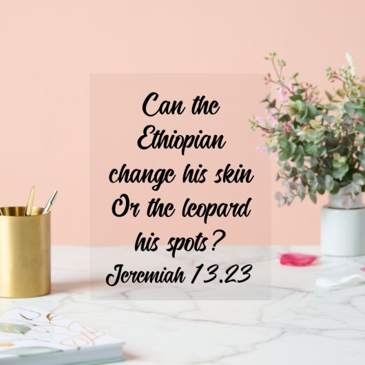 エチオピアについての聖書の詩 アクリルサイン (ウェディング)