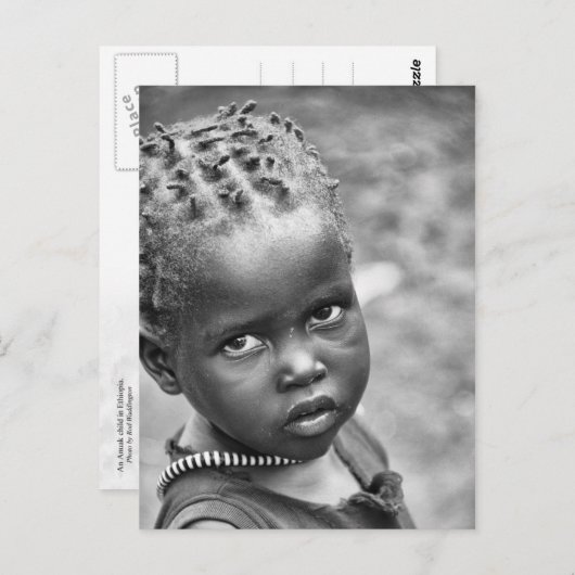 エチオピアのアヌークの子ども ポストカード (正面/裏面)