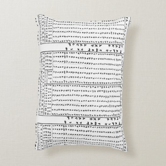 エチオピアのアムハラ語のアルファベットのGe'ezのアクセントの枕 アクセントクッション (裏面(縦))