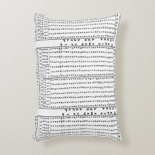 エチオピアのアムハラ語のアルファベットのGe'ezのアクセントの枕 アクセントクッション (正面(垂直))