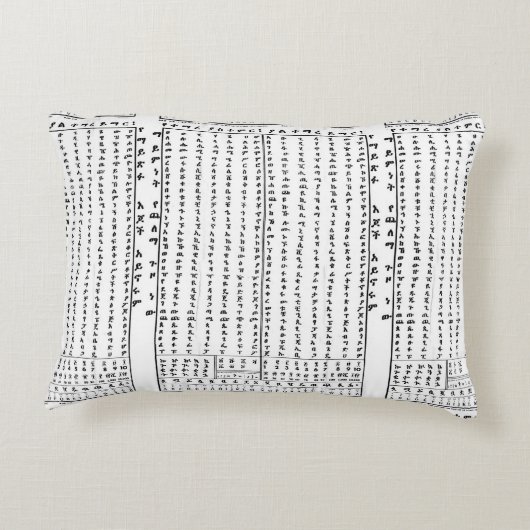 エチオピアのアムハラ語のアルファベットのGe'ezのアクセントの枕 アクセントクッション (裏面)