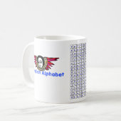 エチオピアのアルファベットのマグ コーヒーマグカップ (正面左)